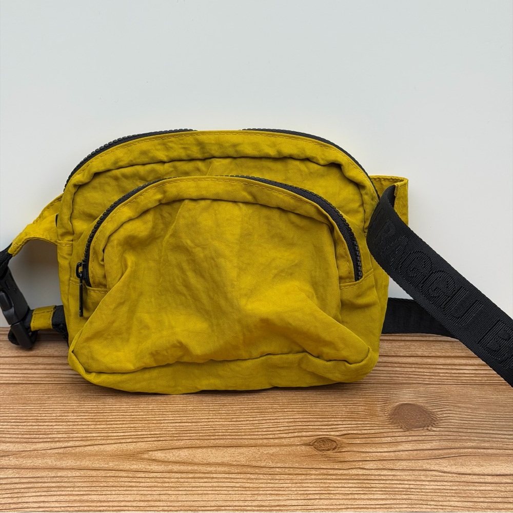 BAGGU Yellow/Green Multi Pocket Fanny Pack Belt, Shoulder, Crossbody Bag